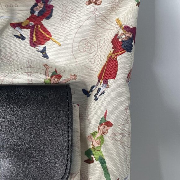 NWT Loungefly Peter Pan Captain Hook Disney Skull‎ Backpack Bag Faux Leather - Picture 8 of 12